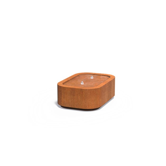 Table d'eau Riviera en acier corten - finition haut de gamme - Aquigarden