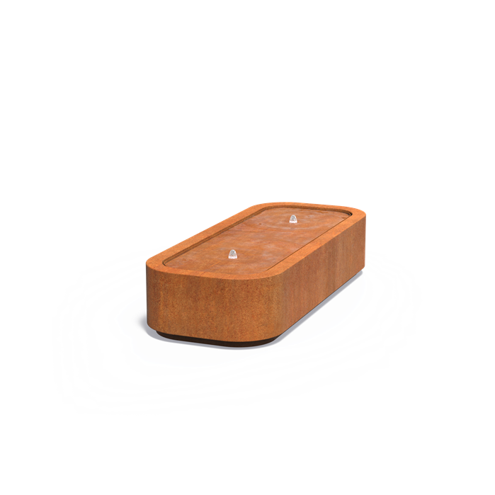 Table d'eau Riviera en acier corten - finition haut de gamme - Aquigarden