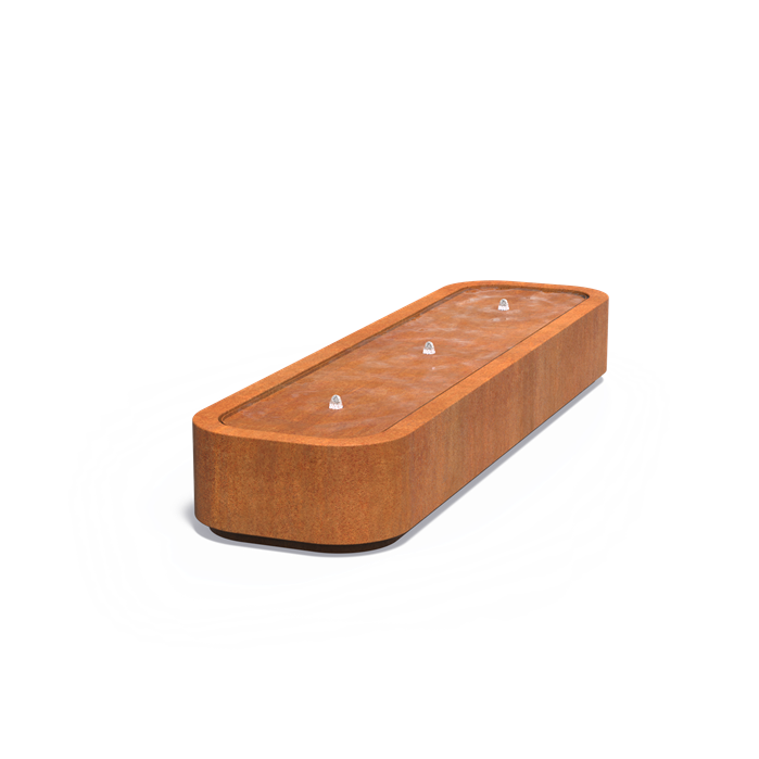 Table d'eau Riviera en acier corten - finition haut de gamme - Aquigarden