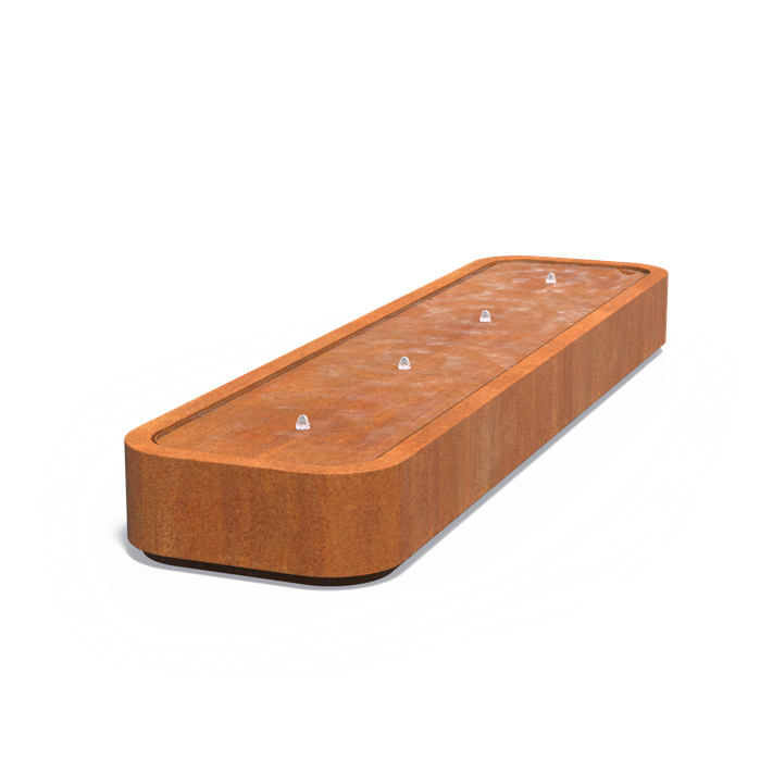 Table d'eau Riviera en acier corten - finition haut de gamme - Aquigarden