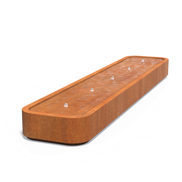 Table d'eau Riviera en acier corten - finition haut de gamme - Aquigarden