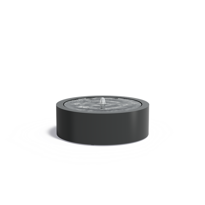 Table d'eau ronde Lagune en aluminium anthracite - Aquigarden