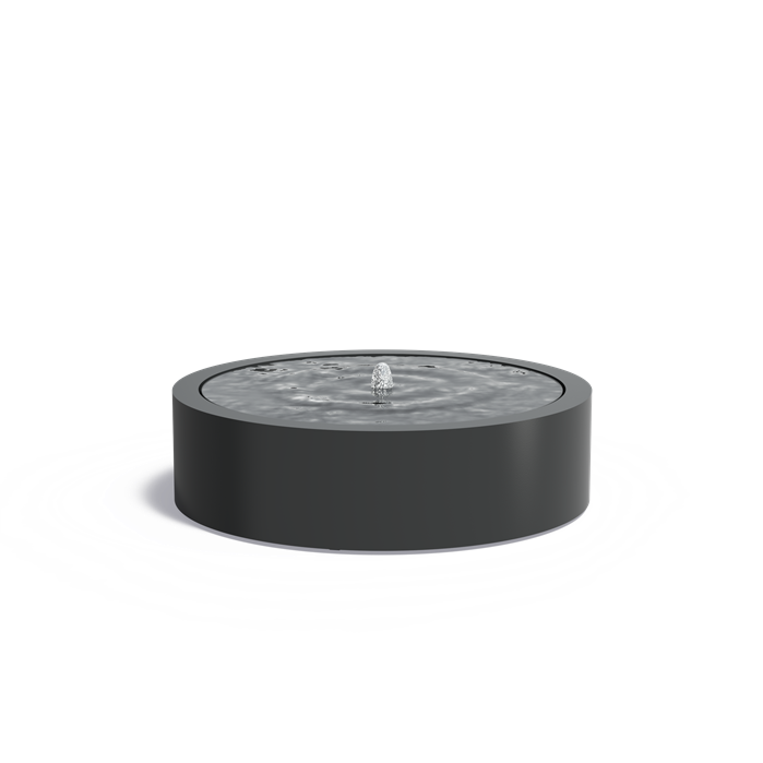 Table d'eau ronde Lagune en aluminium anthracite - Aquigarden