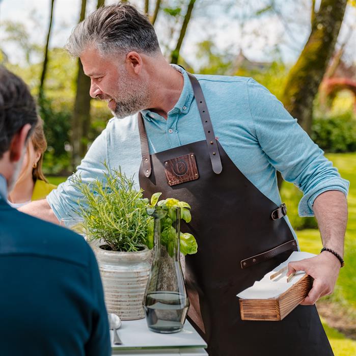 Tablier de cuisine en cuir pour barbecue et plancha - Aquigarden