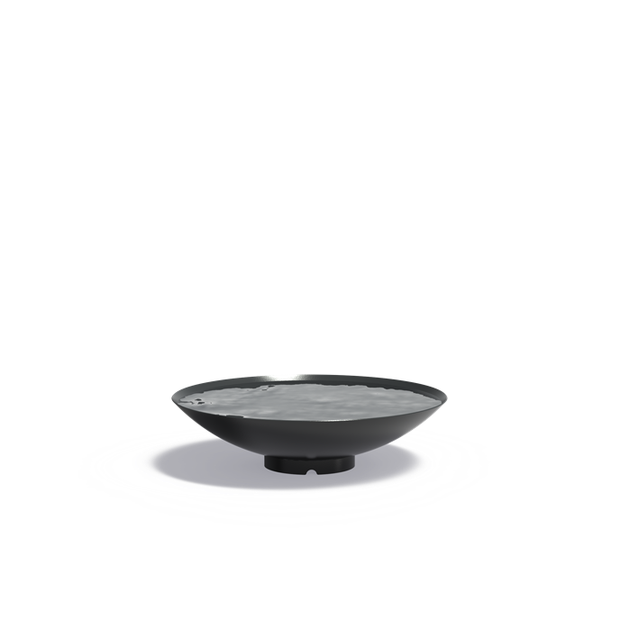 Vasque d'eau ronde Orbe anthracite en acier laqué - Aquigarden