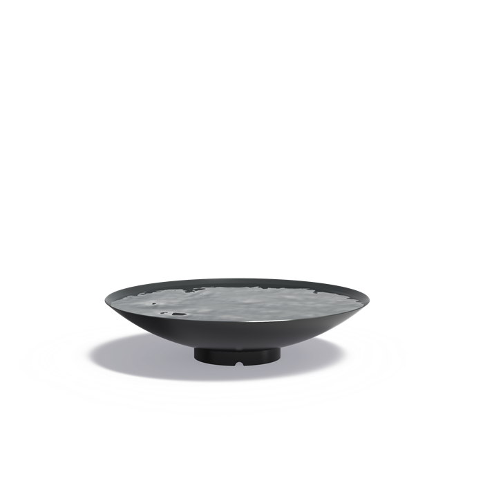 Vasque d'eau ronde Orbe anthracite en acier laqué - Aquigarden