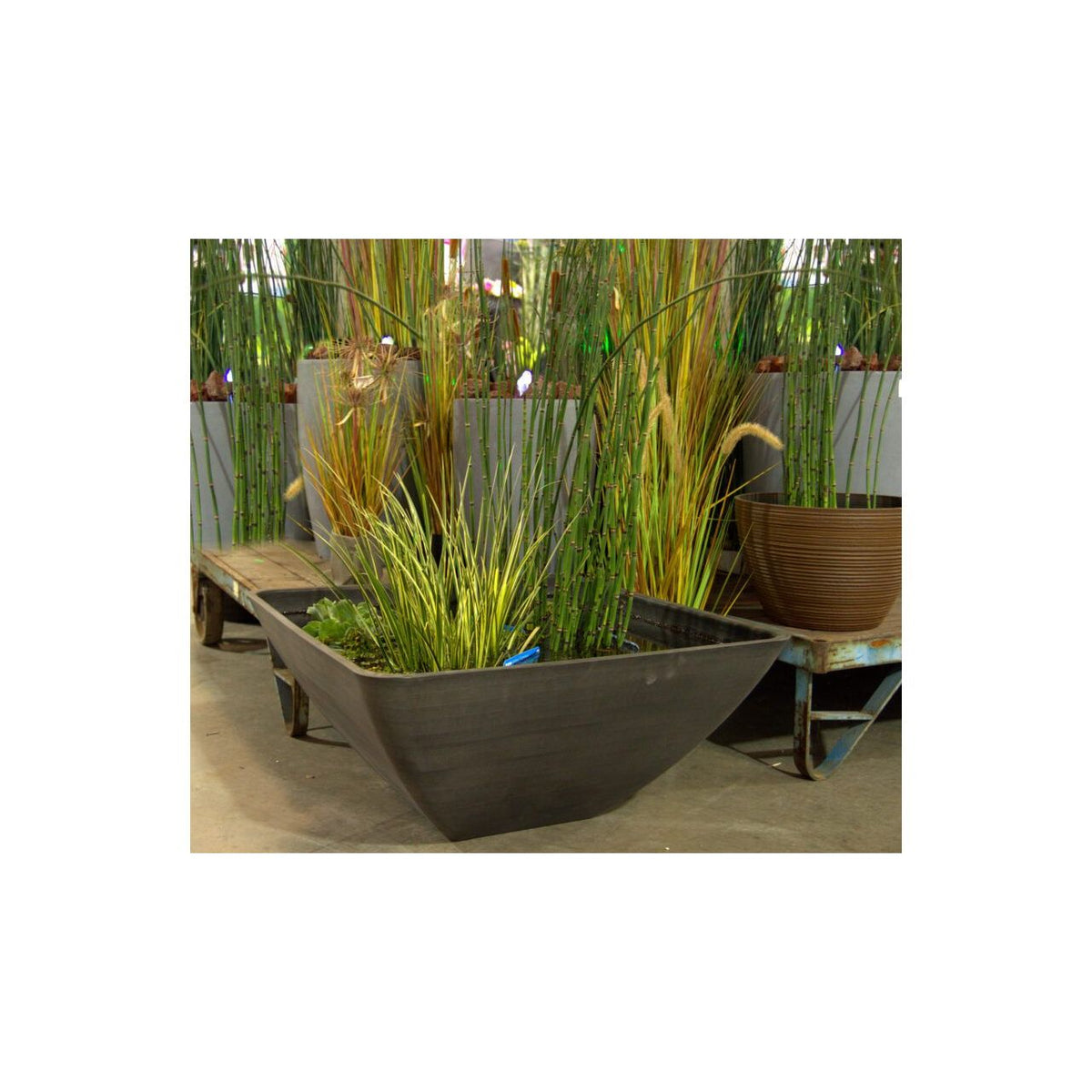 Bassin décoratif Fountain Pond Waterfall carré 75x35 cm - Velda