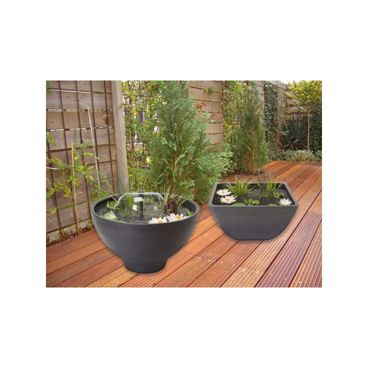 Bassin décoratif Fountain Pond Waterfall carré 75x35 cm - Velda