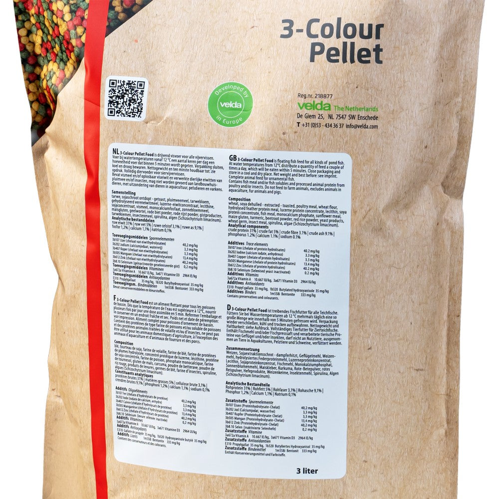 Nourriture pour poissons 3-Colour Pellet Food 1000 ml - Velda