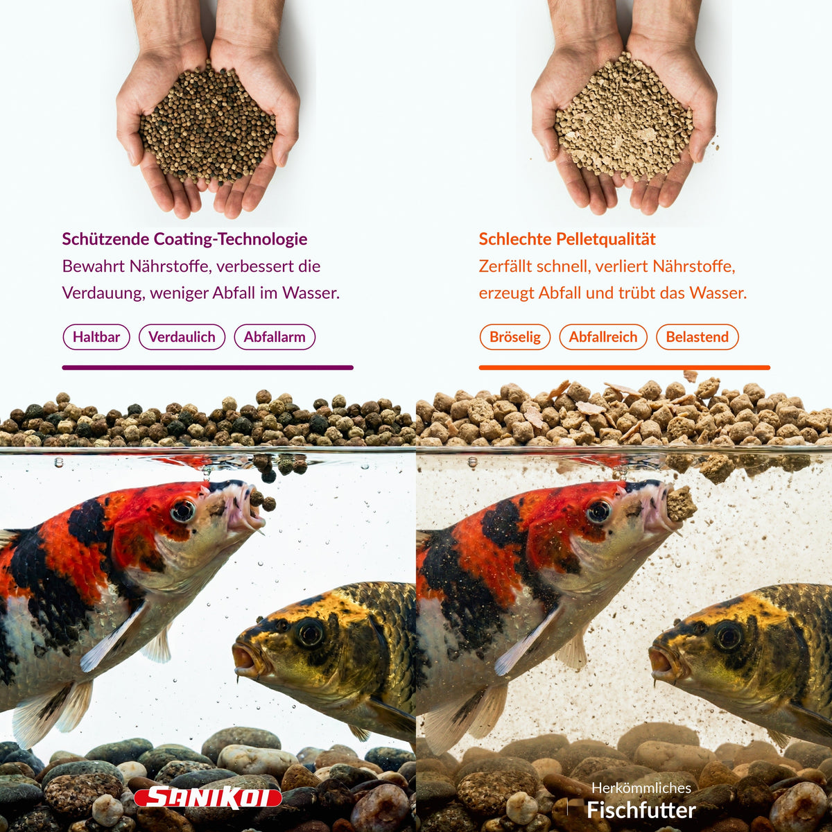 Nourriture pour poissons Colour Hi-Grow Mix 6 mm 10 l - SaniKoi