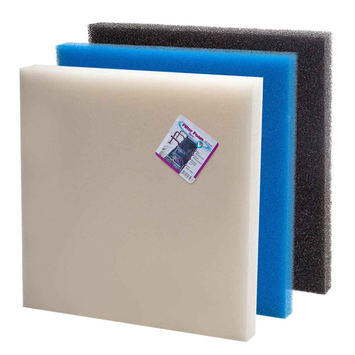 Mousse filtrante blanc 50x50x2 cm - Velda
