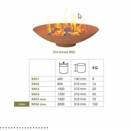Forno Cooking Braséro Braséro Acier Corten Rond 60CM - 600 X 140 MM BNS1
