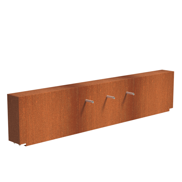 Foudebassin.com Bassins préformés Bassin + Jets 3 tuyaux (300x25x60CM) avec pompe Bassin en acier corten 300 x 150 x 40CM VC5.1+VCM1.1.3