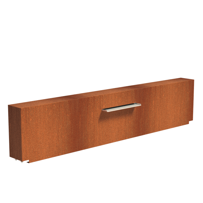 Foudebassin.com Bassins préformés Bassin + Lame d'eau (300x25x60CM) 60CM avec pompe Bassin en acier corten 300 x 150 x 40CM VC5.1++VCM1.1.600